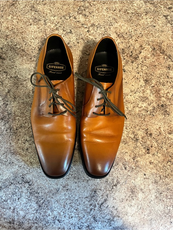 Gifennse Other - Gifennse Men's Tan Leather Dress Shoes - Lace-Up Oxfords